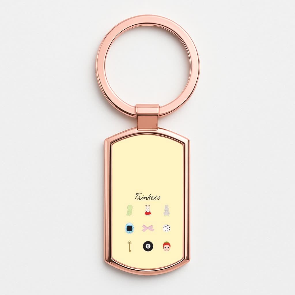 Trinkets Rose Gold Keyring