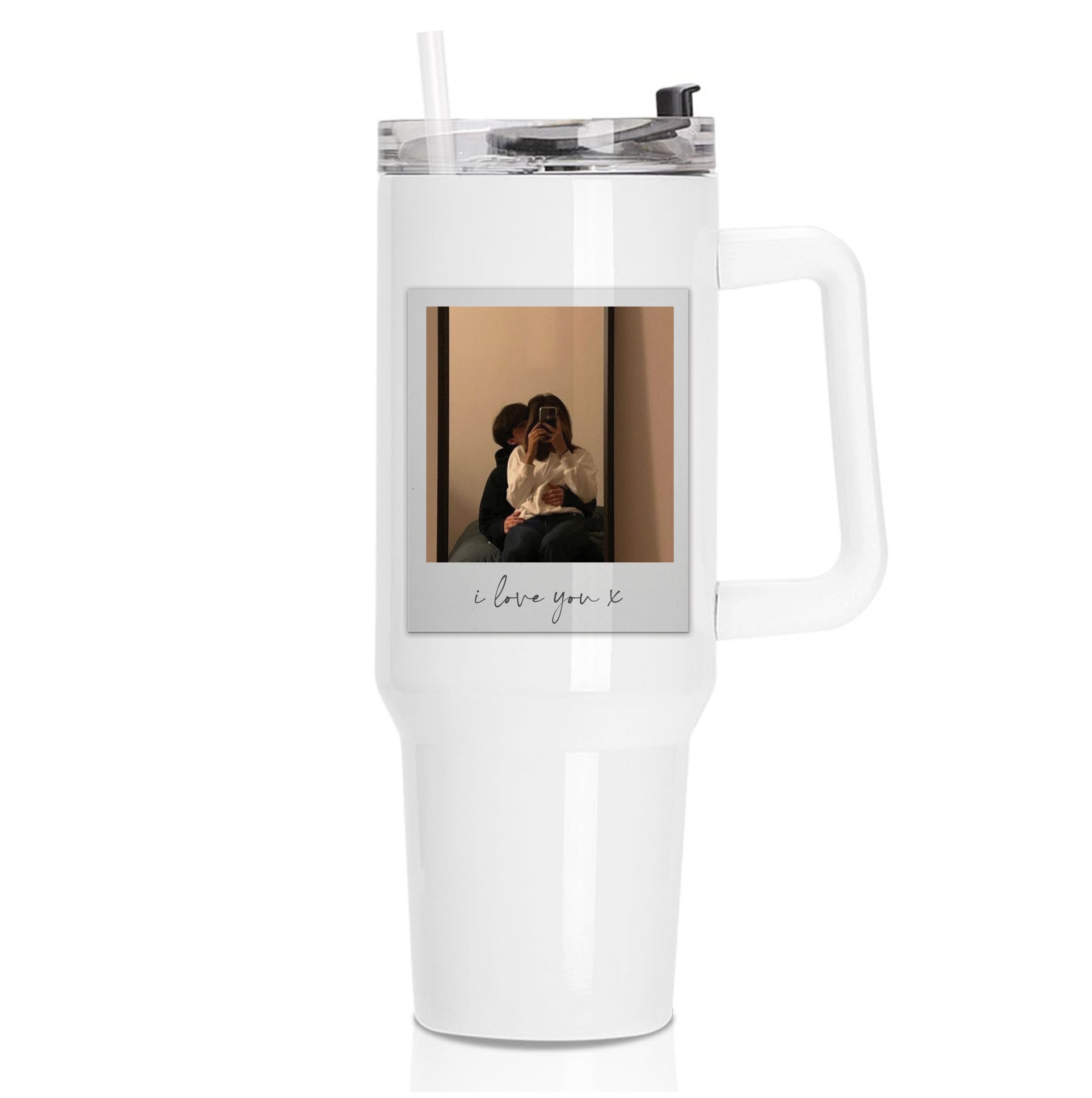 I Love You Polaroid - Personalised Couples Tumbler