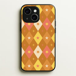 Retro Christmas Argyle Pattern iPhone 14 Case