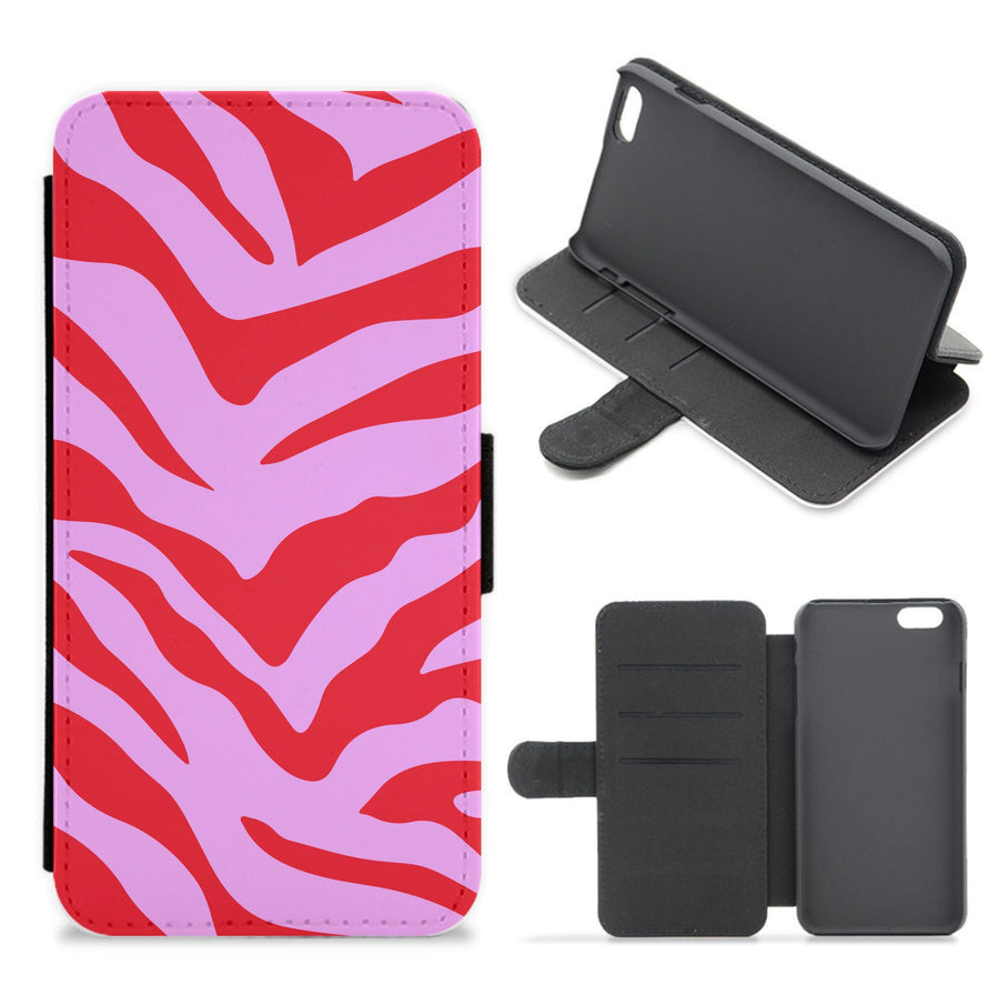 Pink Zebra - Animal Patterns Flip / Wallet Phone Case