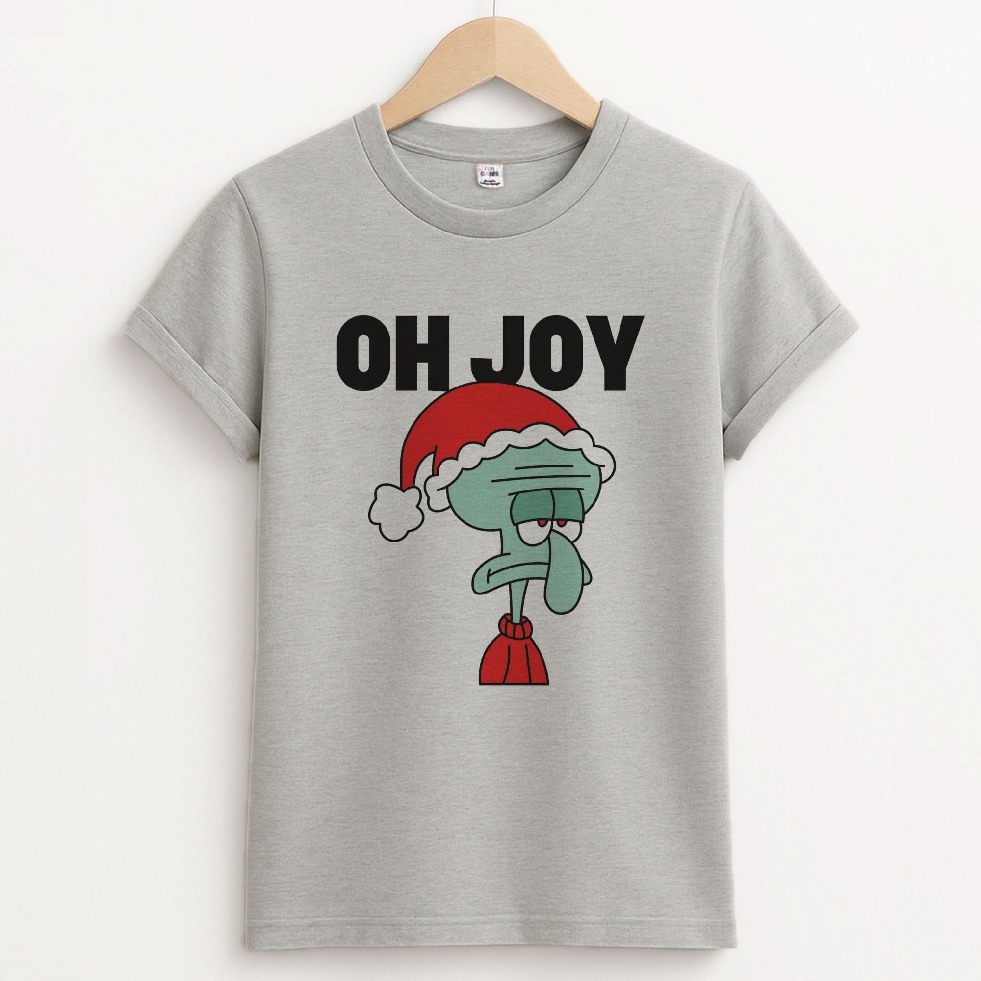 Oh Joy Cartoon Squid Unisex Grey T-Shirt