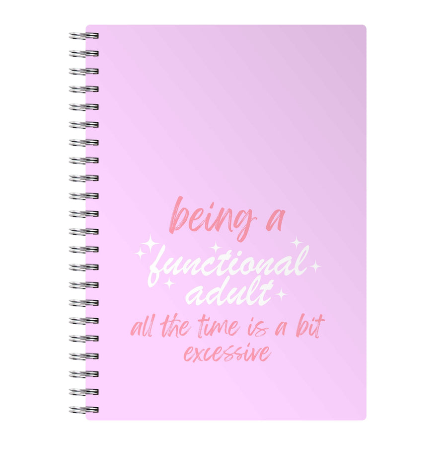 Being A Functional Adult - Aesthetic Quote Notebook