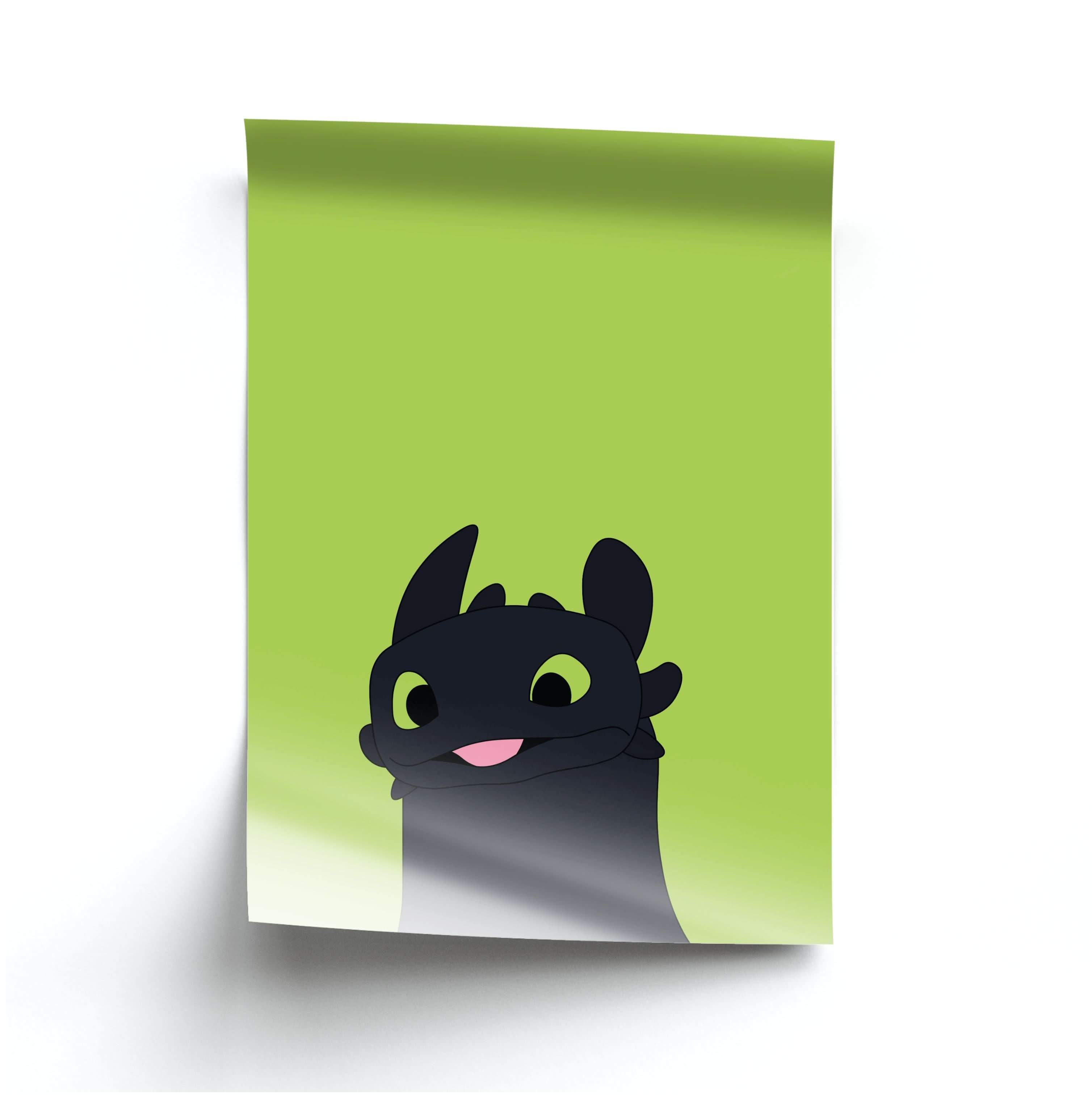 Black Fury Dragon Poster