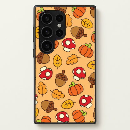 Cartoon Autumn Icons Pattern Galaxy S24 Ultra Case