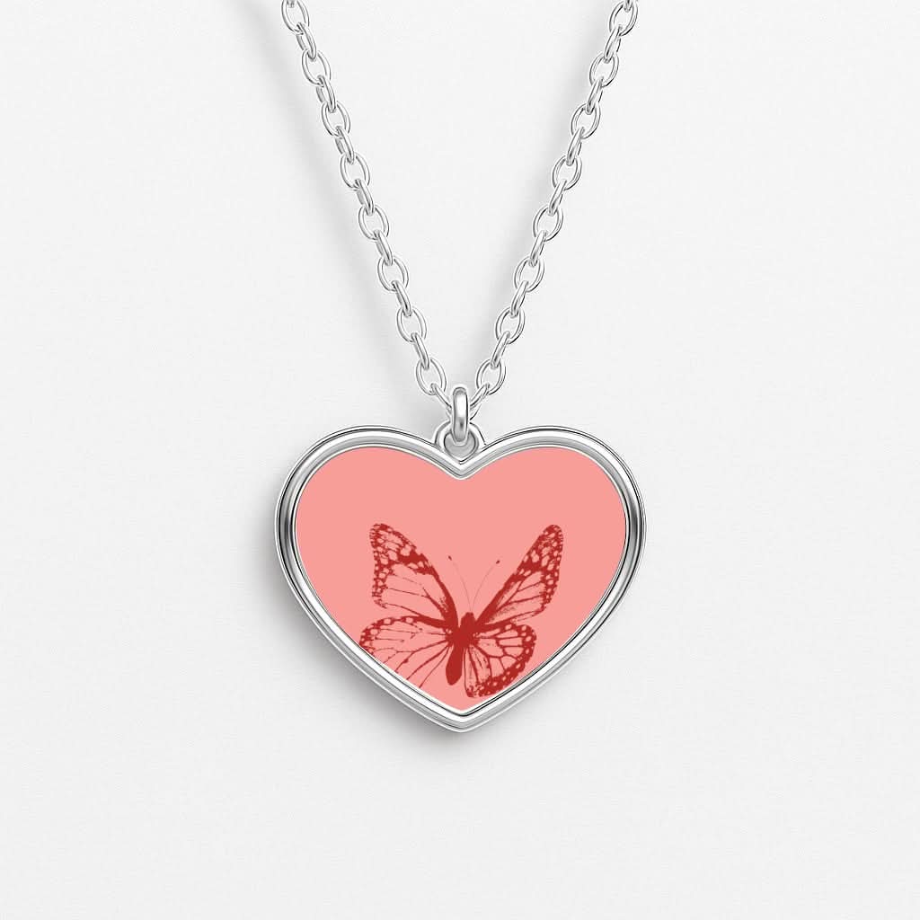 Embrace Change Butterfly Heart Necklace