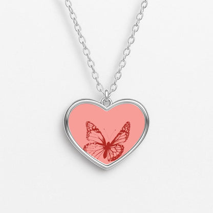 Embrace Change Butterfly Heart Necklace