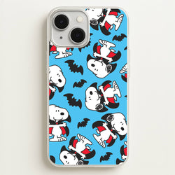 Cartoon Beagle Vampire And Bats Pattern iPhone 13 Mini Case