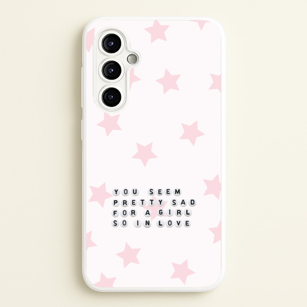 Pretty Sad Letter Beads Galaxy A54 Case
