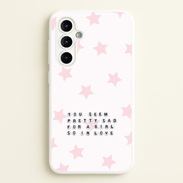 Pretty Sad Letter Beads Galaxy A54 Case
