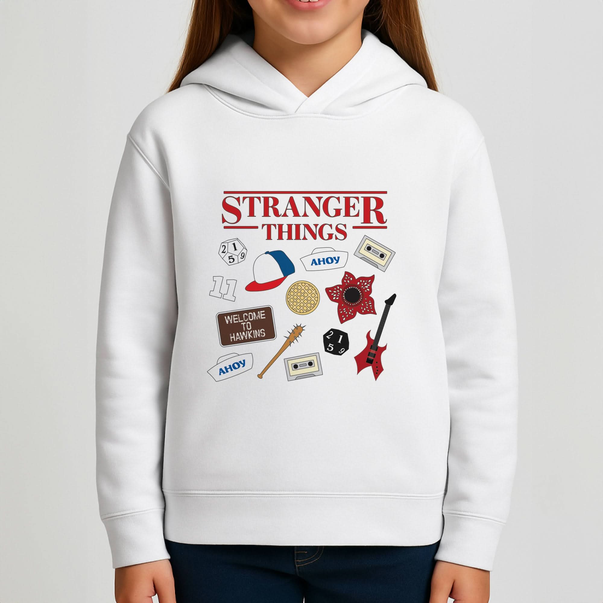 Stranger Things Cartoon Icons Girls Hoodie