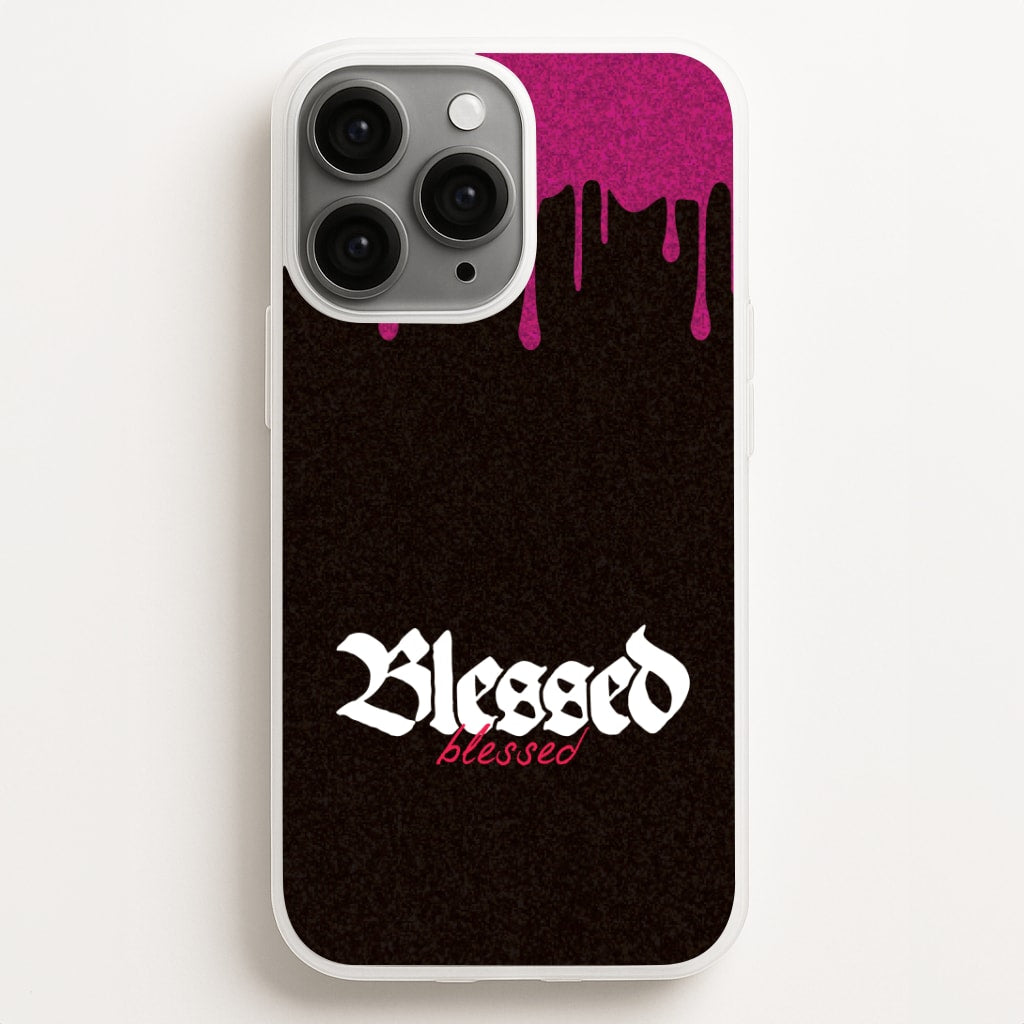 Glitter Blessed Phone Case for iPhone, Samsung Galaxy and Google Pixel