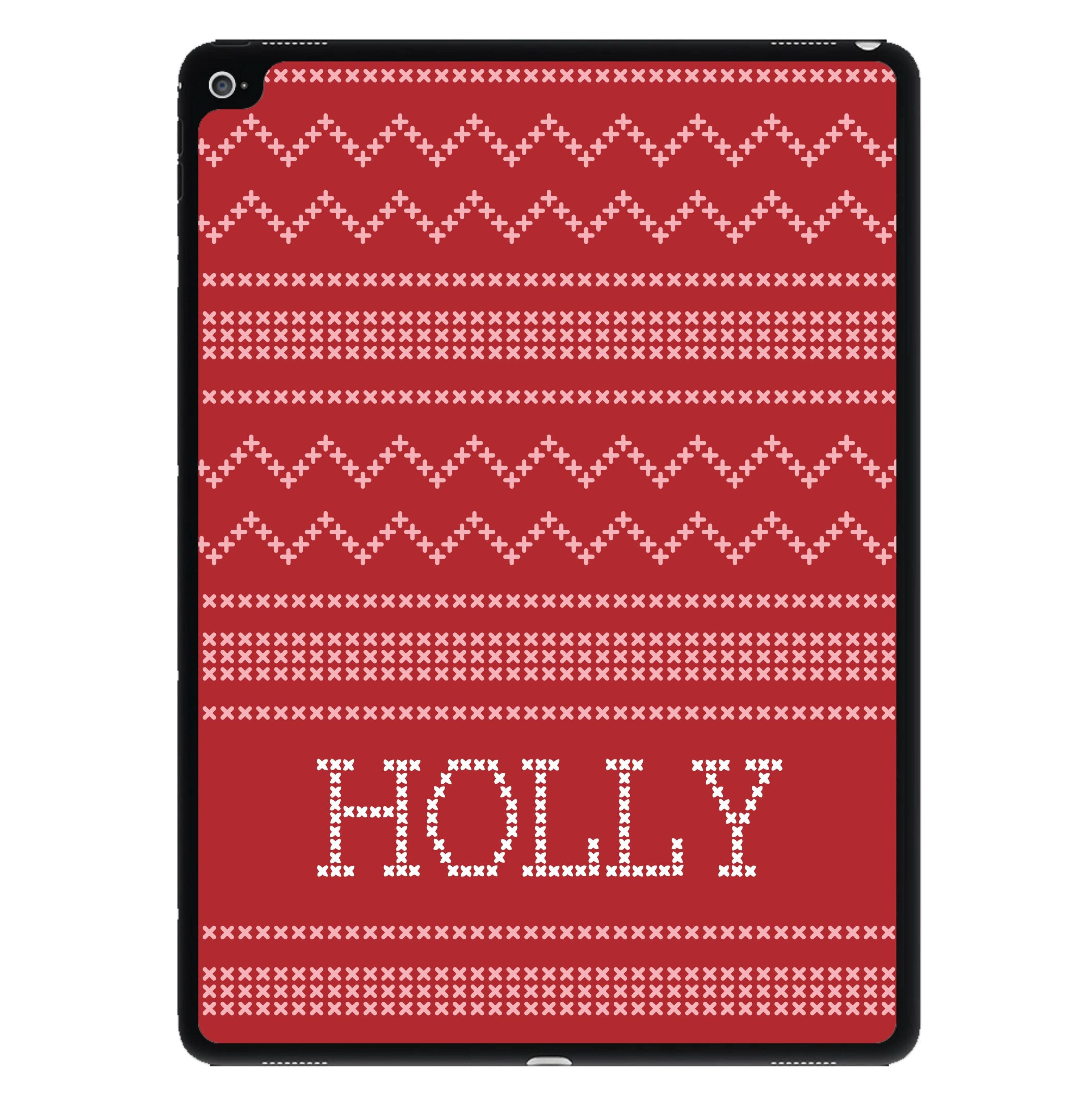 Personalised Christmas Jumper Red iPad Case