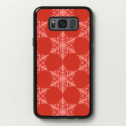 Red Giant Snowflakes Christmas Pattern Galaxy S8 Plus Case