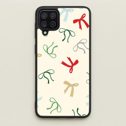 Coquette Christmas Bows Pattern Galaxy A12 Case