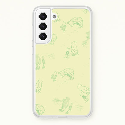 Sketched Winnie Pattern Galaxy S21 Plus Case