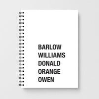 Take Band Members Names Notebook