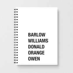 Take Band Members Names Notebook