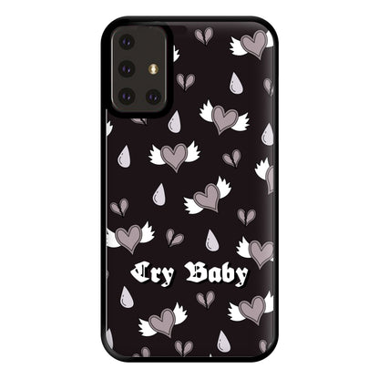 Cry Baby Monochrome Hearts Pattern Galaxy A71 Case