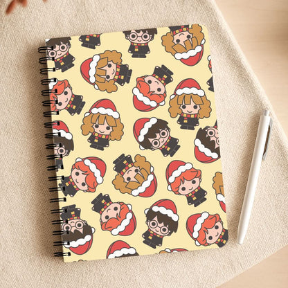 Wizards With Christmas Hats Pattern Notepad
