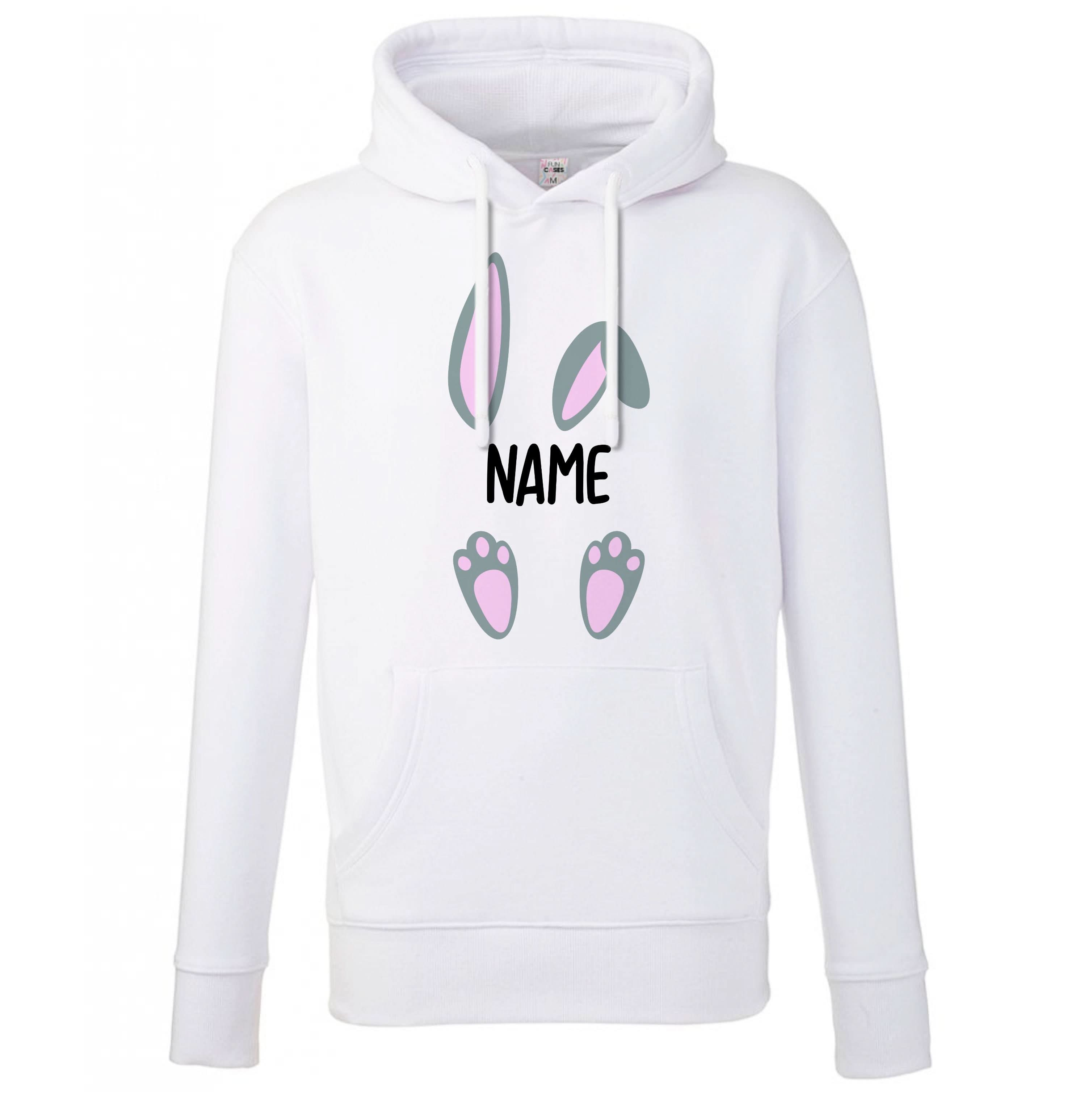 Grey Bunny Personalised Hoodie