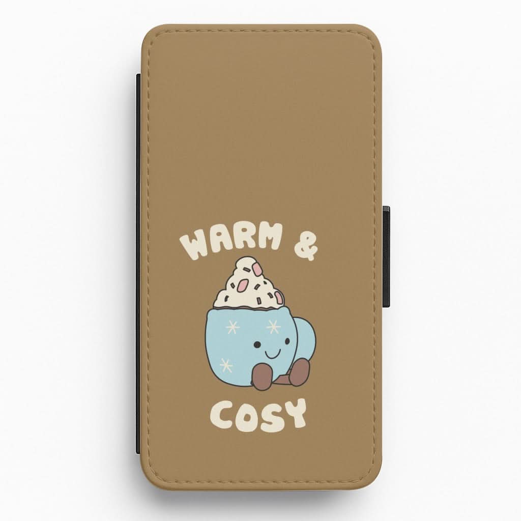 Hot Cocoa Plush Quote Flip / Wallet Phone Case