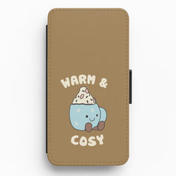 Hot Cocoa Plush Quote Flip / Wallet Phone Case