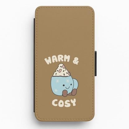 Hot Cocoa Plush Quote Flip / Wallet Phone Case