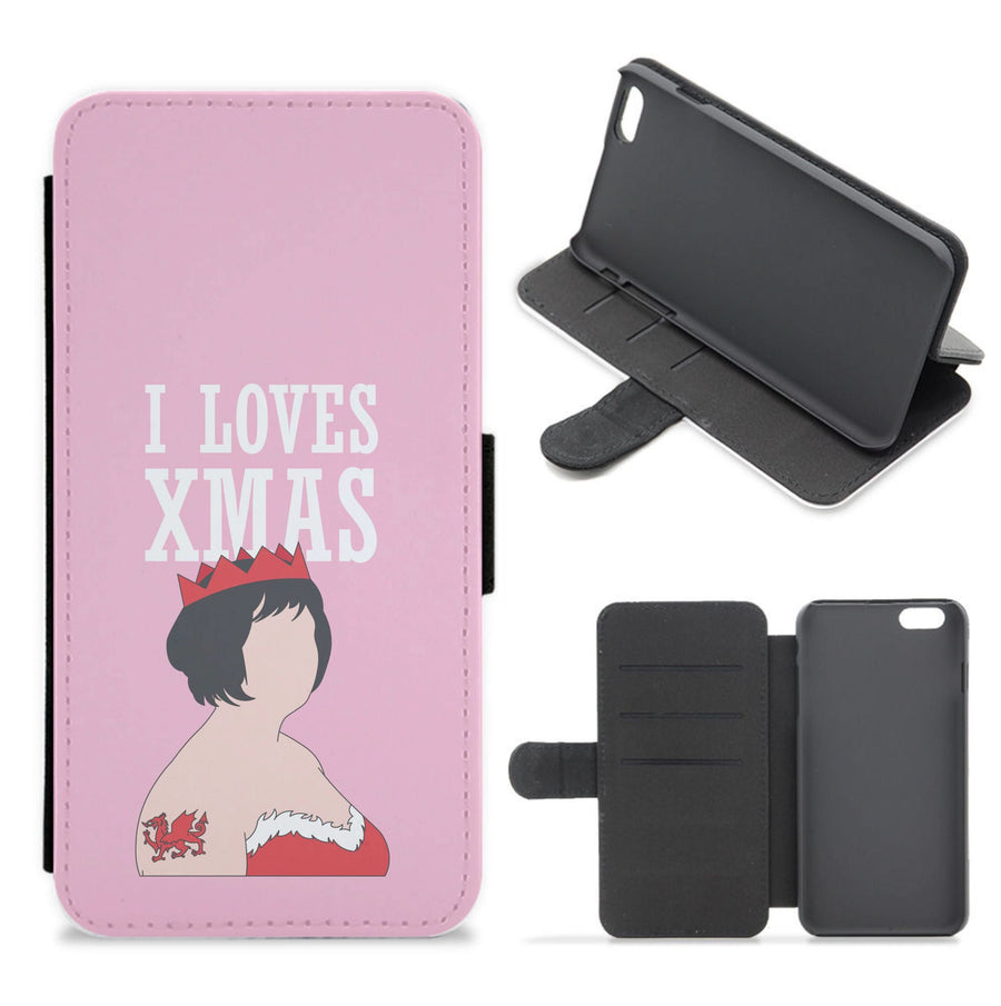 I Love Xmas Flip / Wallet Phone Case