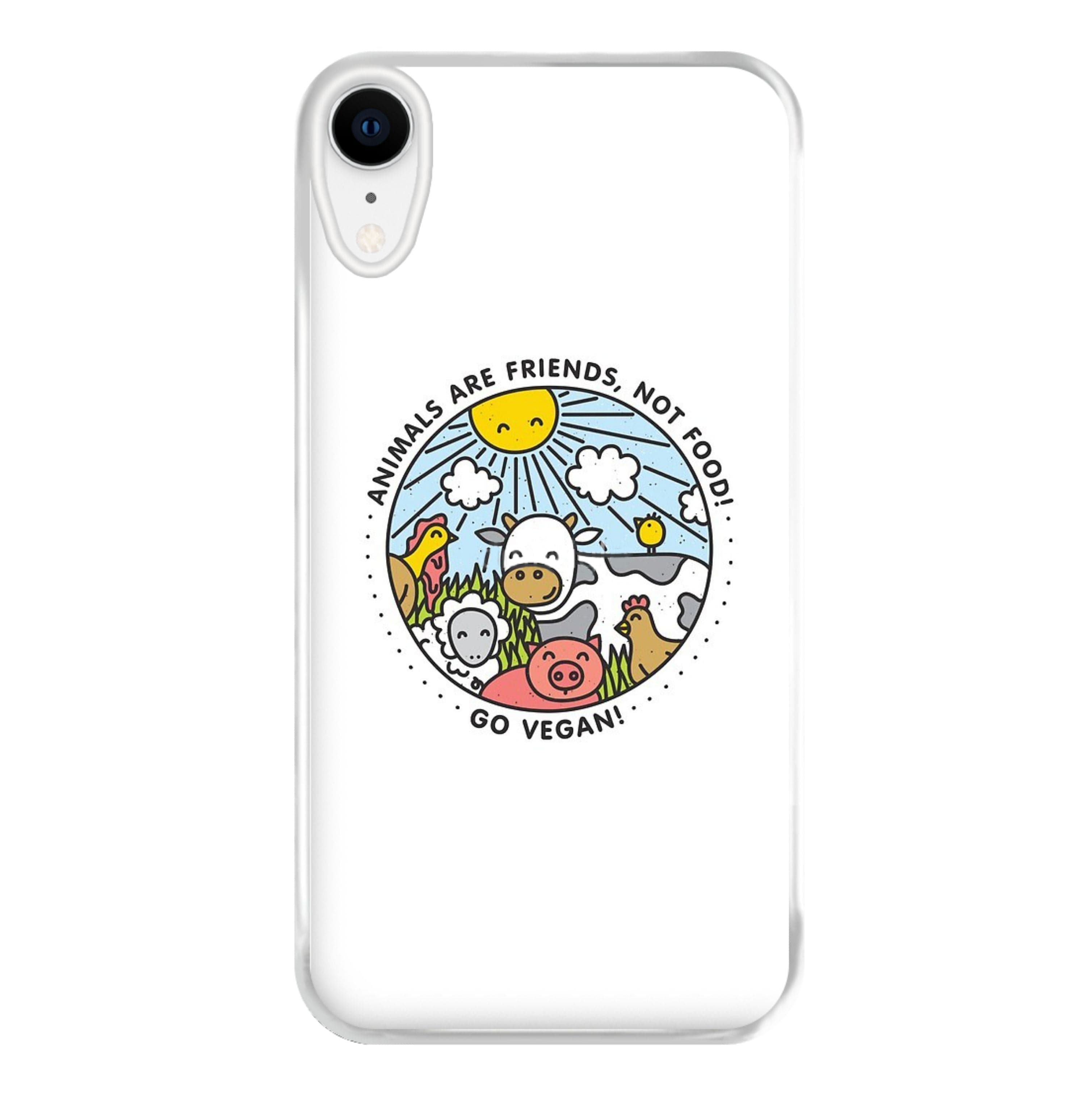 Animals Are Friends, Not Food - Vegan Phone Case