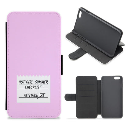 Hot Girl Summer Checklist - Summer Flip / Wallet Phone Case