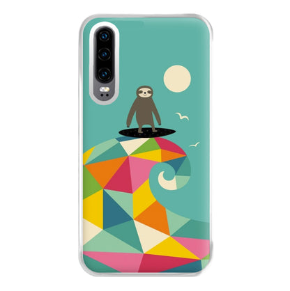 Surfing Sloth Phone Case