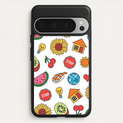 Harry Stickers Pattern Google Pixel 9 Pro XL Case