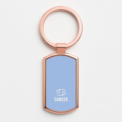 Cancer Pastel Zodiac Rose Gold Keyring
