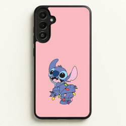 Cute Blue Alien Fairylights Galaxy A34 Case