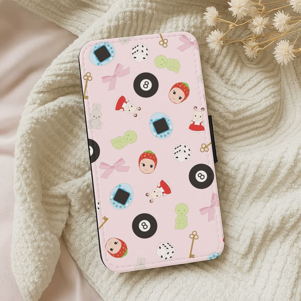 Trinkets Pattern Leather Phone Case