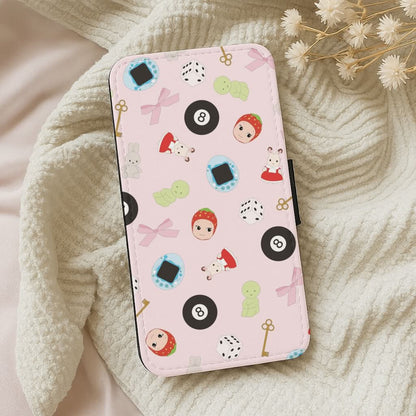 Trinkets Pattern Leather Phone Case