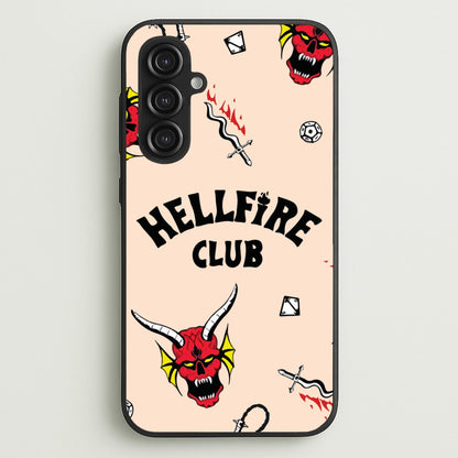 Hellfire Club Icons Collage Peach Galaxy S23FE Case