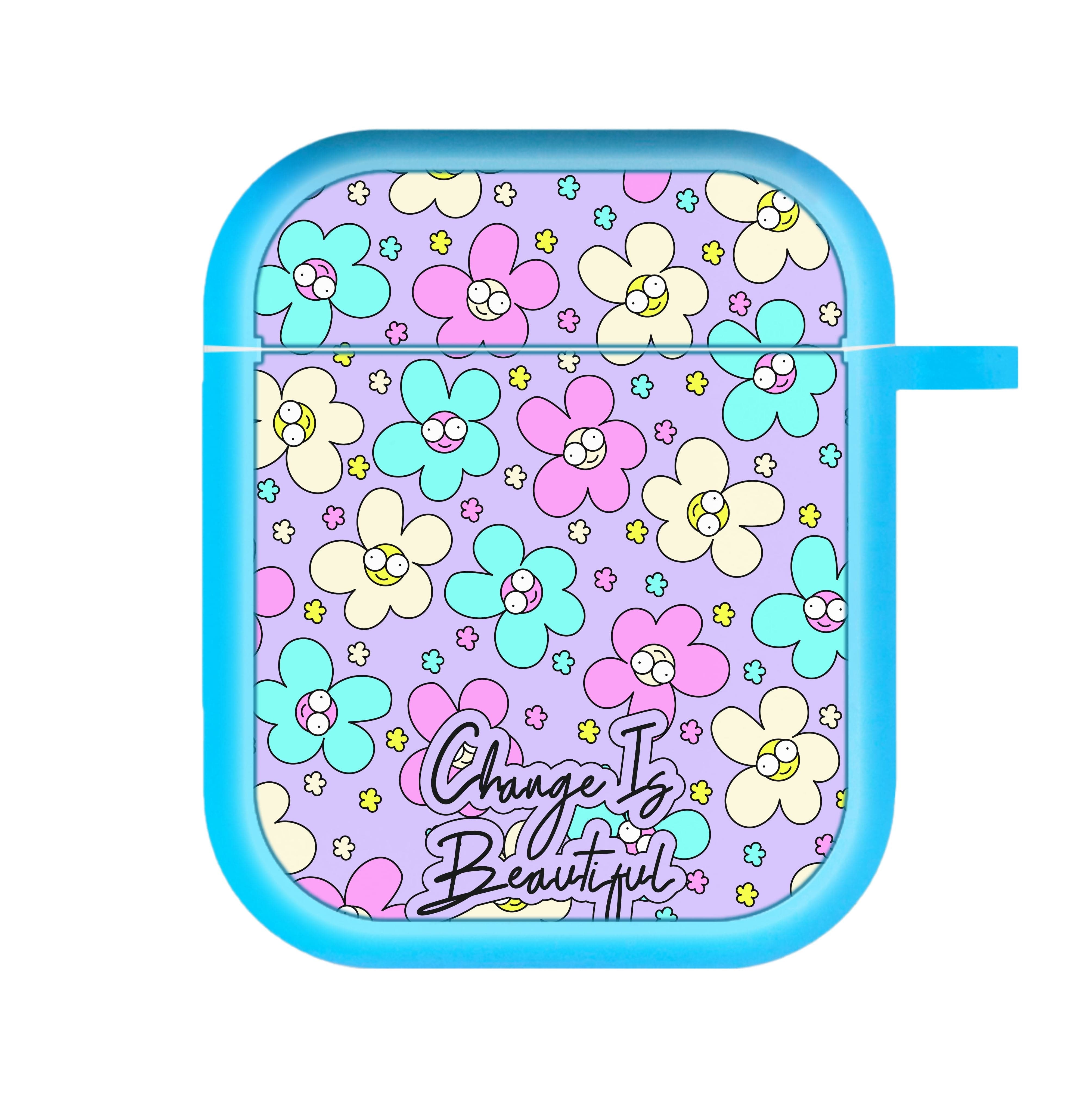 Happy Flowers Pattern AirPods Case