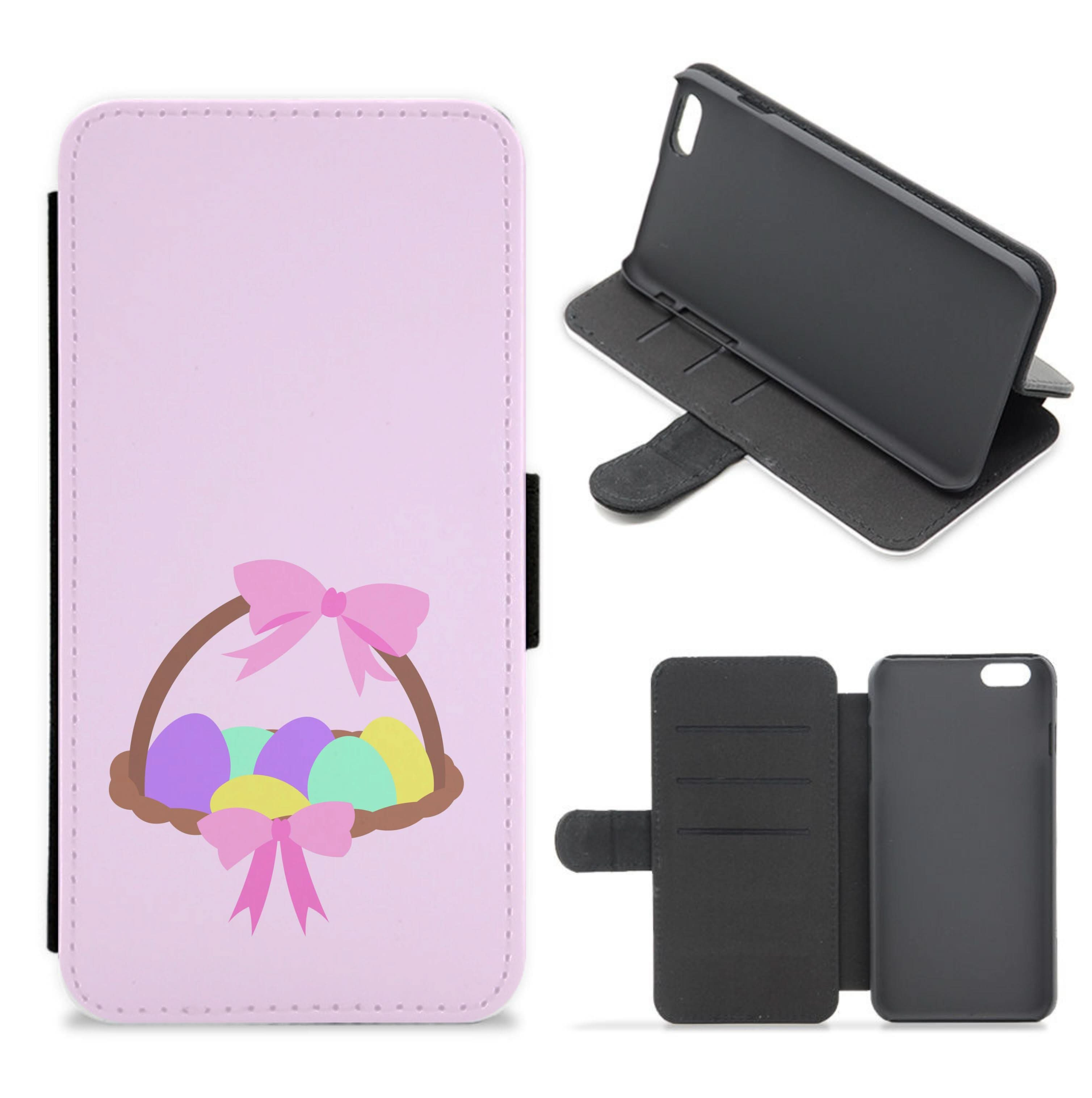 Pink Easter Basket Flip / Wallet Phone Case