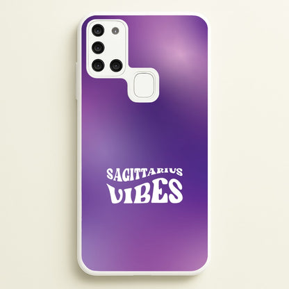 Sagittarius Vibes Gradient Zodiac Galaxy A21s Case