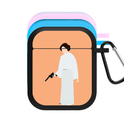 Leia Faceless With Gun AirPods Case