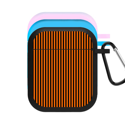 Orange & Black Stripe AirPods Case