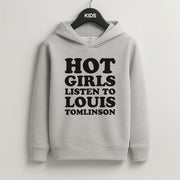 Hot Girls Listen To Louis Kids Hoodie 2
