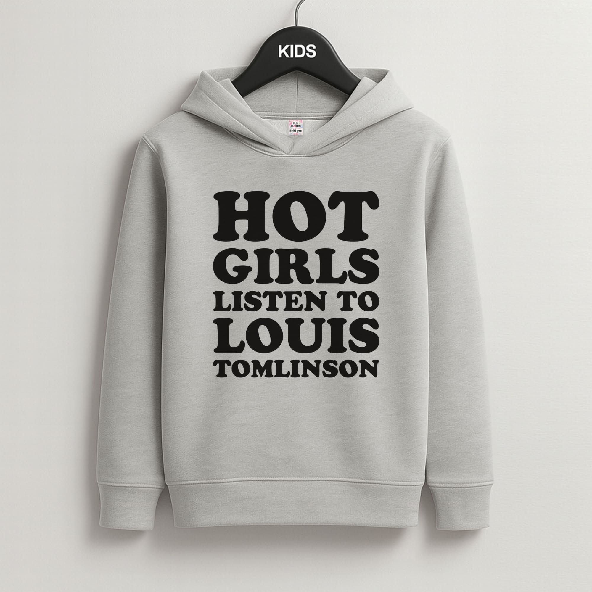 Hot Girls Listen To Louis Grey Kids Hoodie