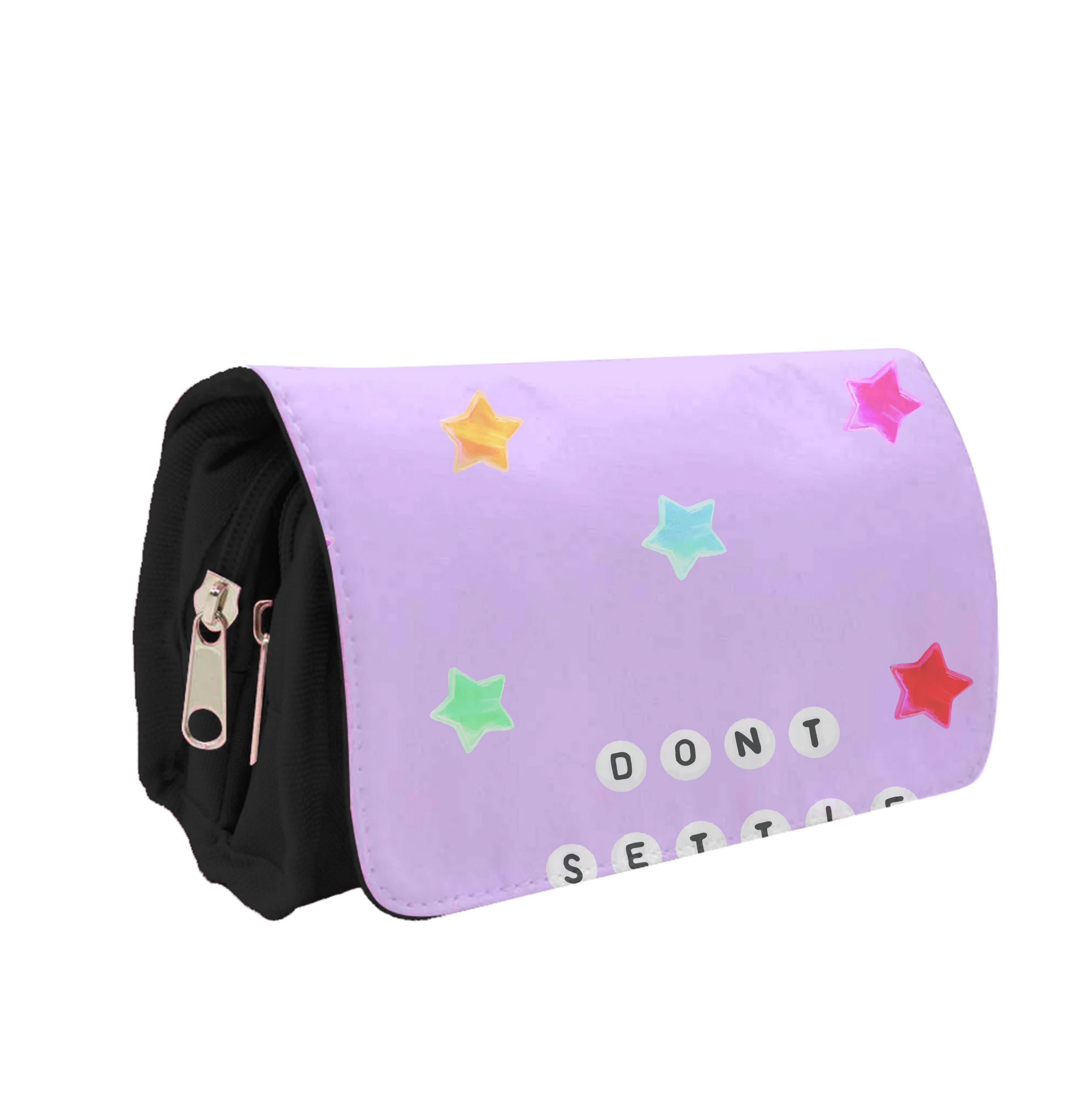 Don't Settle Star Gems Pattern Pencil Case