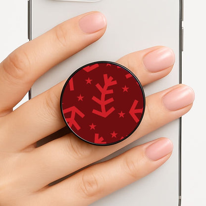 Abstract Ferns And Snowflakes Pattern Phone Grip
