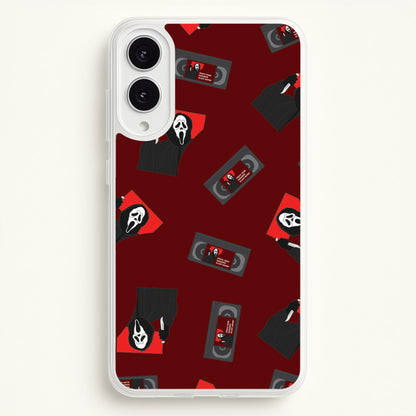 VHS & Ghostface Pattern Galaxy S25 Edge Case