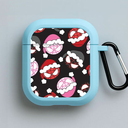 Spider Heroes Christmas Pattern Blue AirPods Case