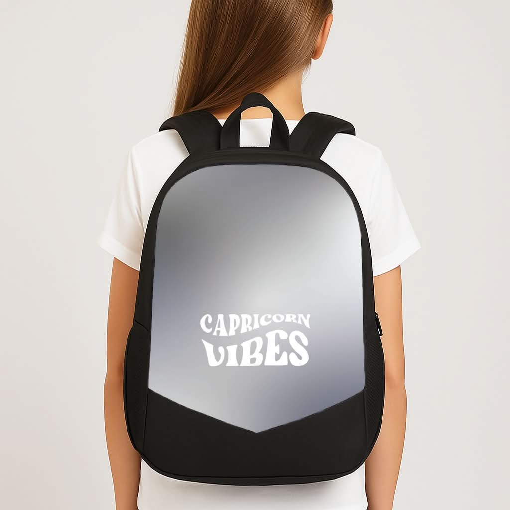 Capricorn Vibes Gradient Zodiac School Bag