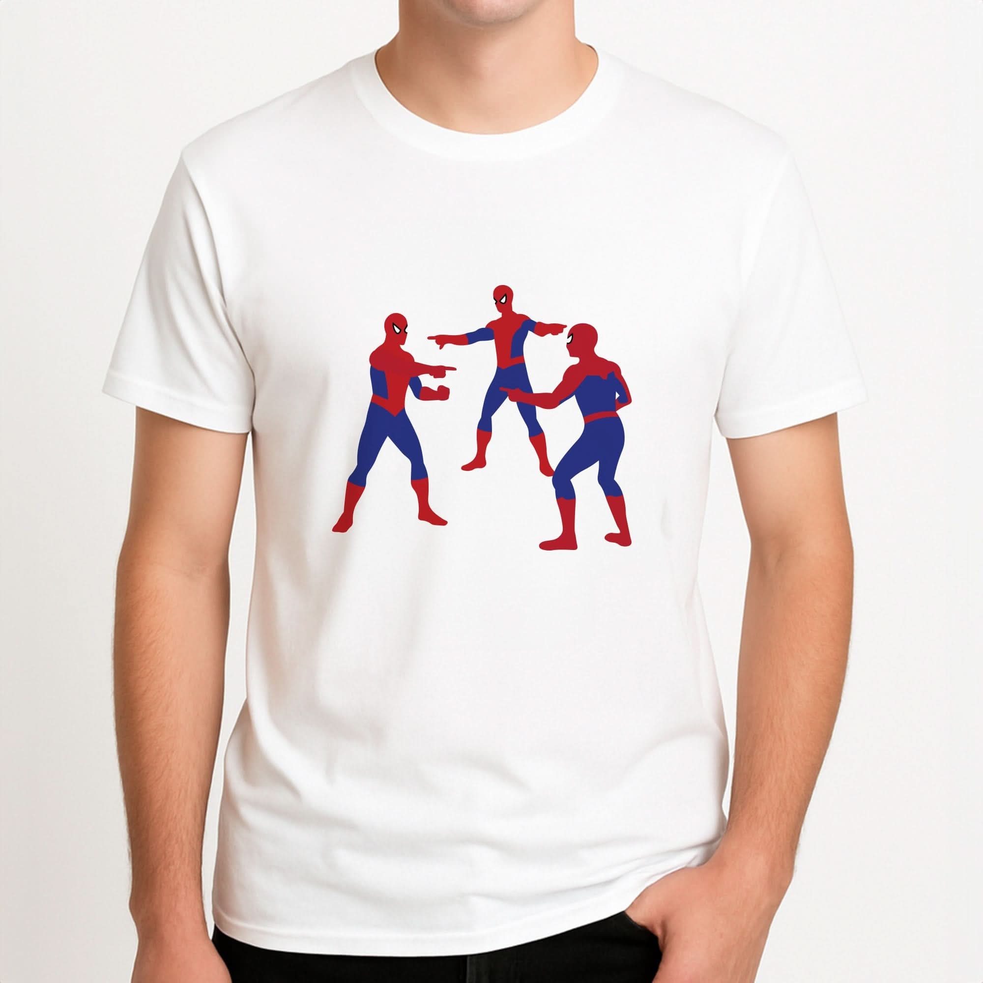 Spider Hero Pointing Meme Mens T-Shirt